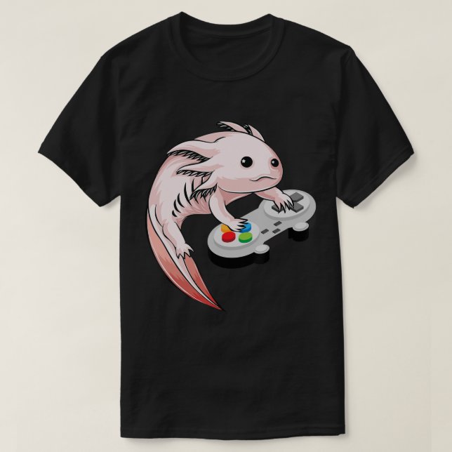 T-shirt Jeux vidéo Gamesolotl Axolotl Jeux Kawaii Anime (Design devant)