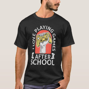 T-shirt Jeux Vidéo Jeu École Gamer Pour Garçons Filles K