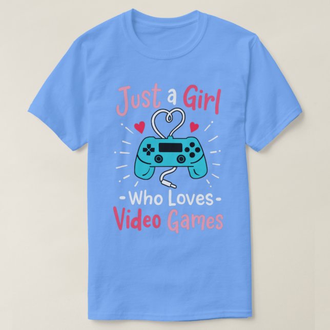 T-shirt Jeux Vidéo Jeu Joueur Girl Jeu (Design devant)