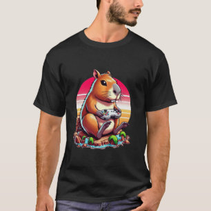 T-shirt Jeux Vidéo Lover Capybara Funny Jeux Vidéo Capyb