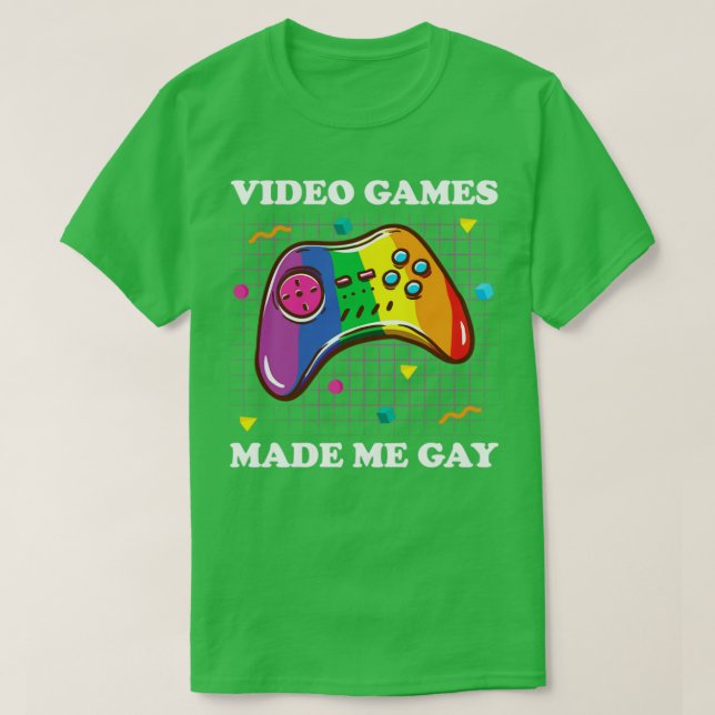 T-shirt Jeux Vidéo M'A Fait Gay Gaymer LGBT Priede Gay Gam (Design devant)