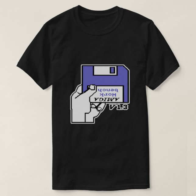 T-shirt Jeux Vidéo Rétro Commodore Amiga Workbench Inserti (Design devant)