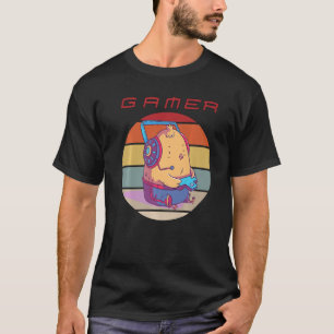 T-shirt Jeux vidéo Rétro Joueur Console Jeux Fille