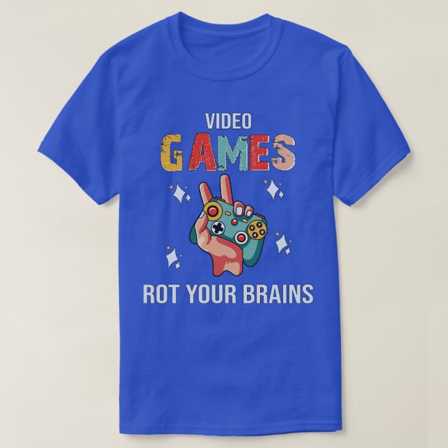 T-shirt Jeux Vidéo Rot Your Brain Gaming 2 (Design devant)