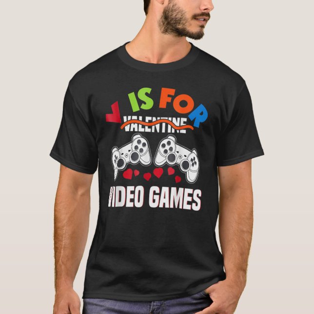 T-shirt Jeux Vidéo Saint-Valentin pour les enfants garçons (Devant)