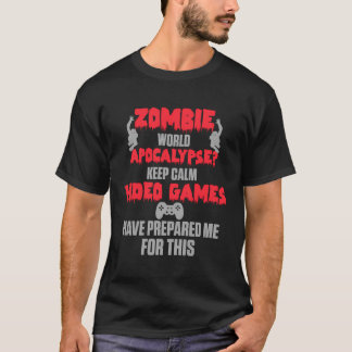 T-shirt Jeux Vidéo Zombie Me Préparé Jeux Vidéo Drôle