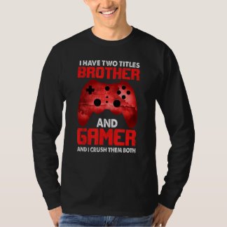 T-shirt Jeux Vidéos Vintages Pour Garçons Frère Son