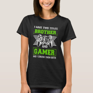 T-shirt Jeux Vidéos Vintages Pour Garçons Frère Son