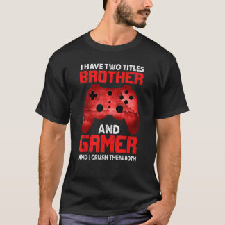 T-shirt Jeux Vidéos Vintages Pour Garçons Frère Son
