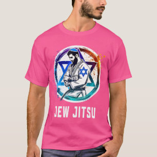 T-shirt Jew Jitsu Funny Jewish Martial Arts Bjj Brésil