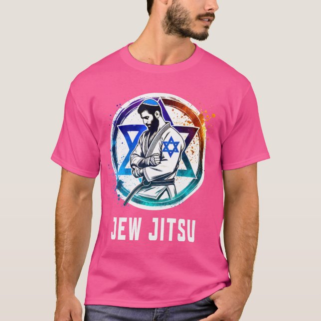 T-shirt Jew Jitsu Funny Jewish Martial Arts Bjj Brésil (Devant)
