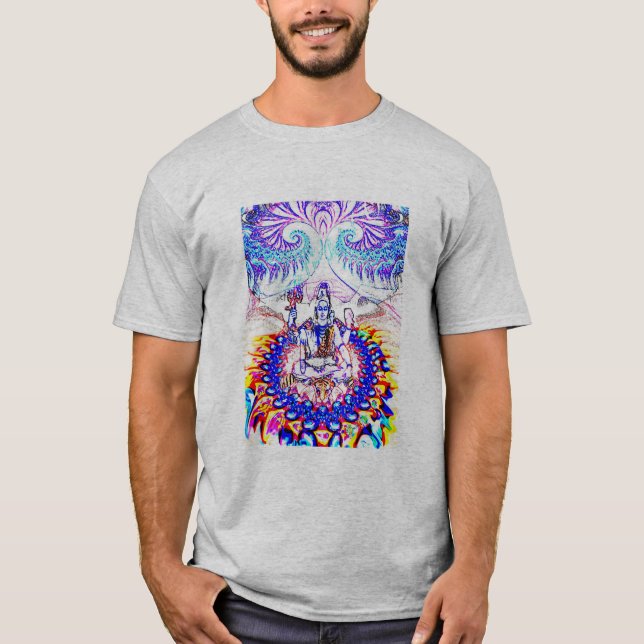T-SHIRT JEWELED SHIVA YOGA T SHIRT HOMMES FEMMES ENFANTS (Devant)