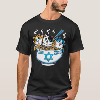 T-shirt Jewish Cats Ramen Kitten Anime Hanukkah s Chanuka