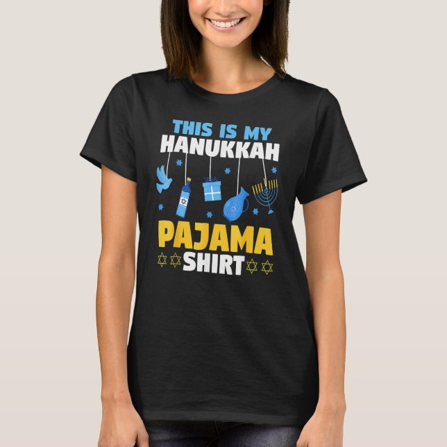 T-shirt Jewish Festival Of Lights This Is My Hanukkah Paja (Devant)
