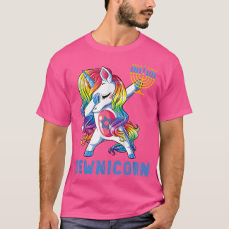 T-shirt Jewnicorn Funny Hanoukka Unicorn Juive filles