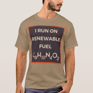 T-SHIRT J'EXÉCUTE SUR LA FORMULE CHIMIQUE DE CAFFÉINE DE C