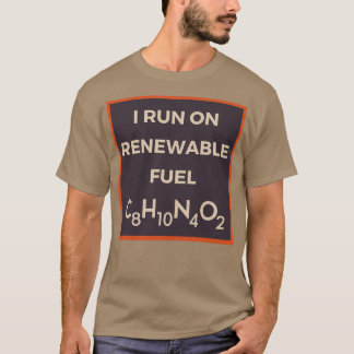 T-SHIRT J'EXÉCUTE SUR LA FORMULE CHIMIQUE DE CAFFÉINE DE C