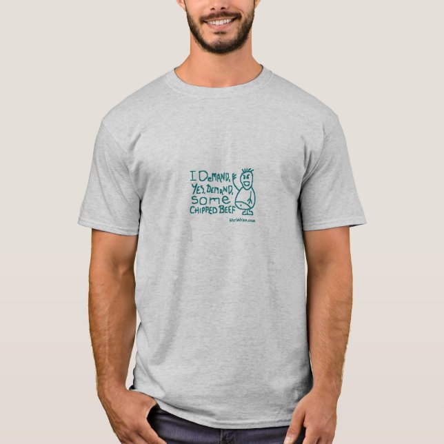 T-shirt J'exige oui la demande du boeuf ébréché (Devant)