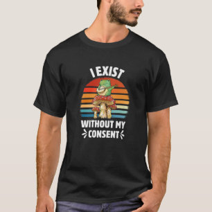 T-shirt J'Existe Sans Mon Consentement Funny Frog Banjo Su
