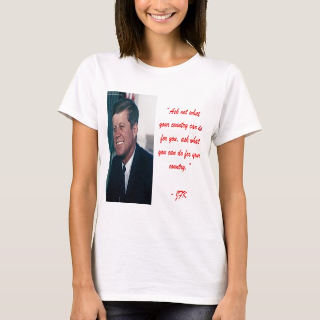 T-shirt JFK & Citation de Ne Pas Demander (Devant)