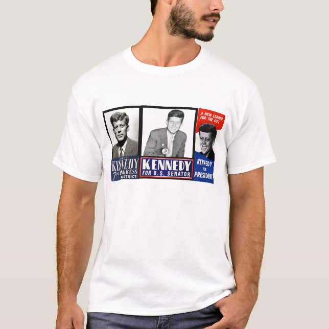 T-shirt JFK en 1946, 1952 et 1960 (Devant)