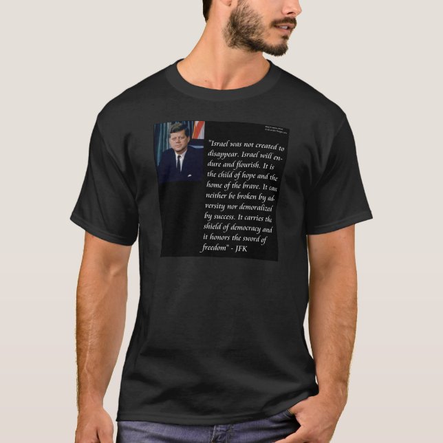 T-shirt JFK et Citation célèbre Re Israel (Devant)