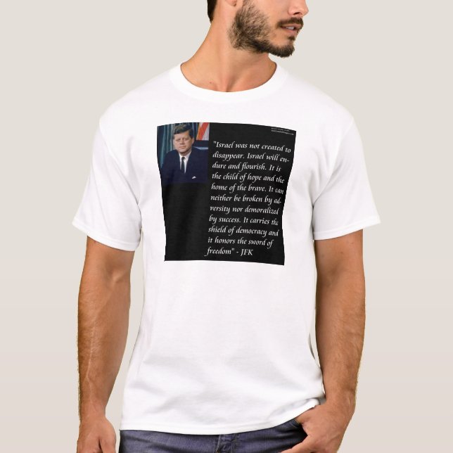 T-shirt JFK et Citation célèbre Re Israel (Devant)