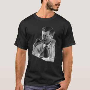 T-shirt JFK John F Kennedy Cigar Fumer T Chemise