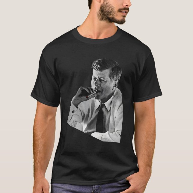 T-shirt Jfk John F Kennedy Fumeur de cigares (Devant)