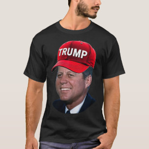 T-shirt Jfk portant un chapeau Trump drôle John F Kennedy 