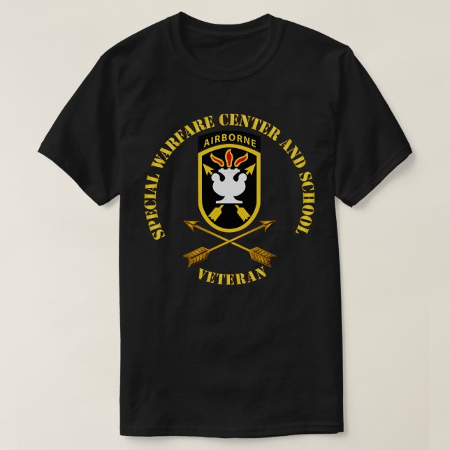 T-shirt JFK Special Warfare Centre School SSI w Branch Vet (Design devant)