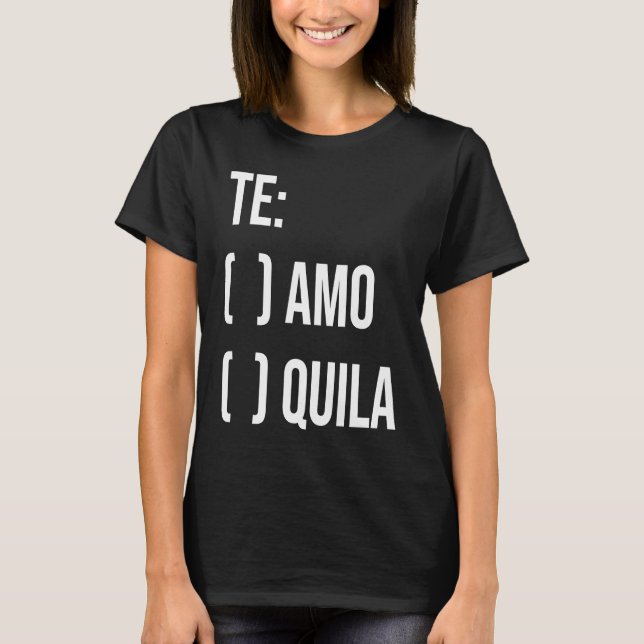 T-shirt Jga Te Aamo Tequila Fête de Mariage Enterrement de (Devant)