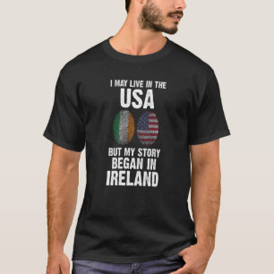 T-shirt J'habite peut-être aux Etats-Unis mais mon histoir