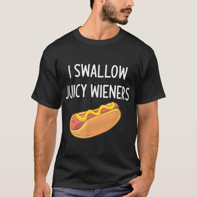 T-shirt J'hirondelle des Wieners juteux amusant plaisanter (Devant)