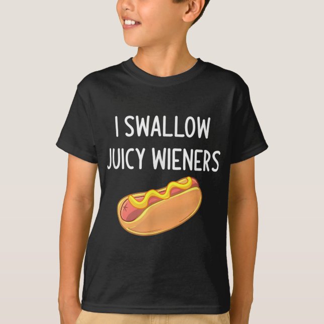 T-shirt J'hirondelle des Wieners juteux amusant plaisanter (Devant)