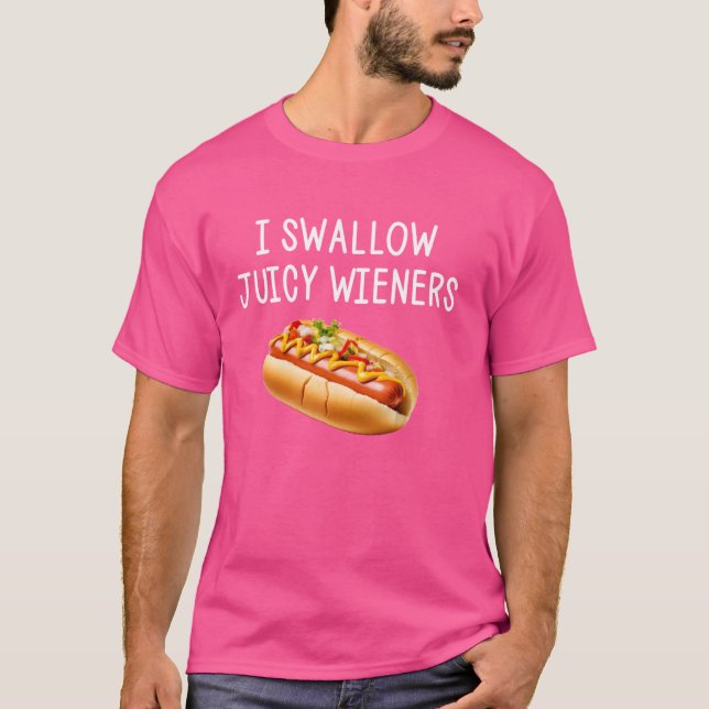T-shirt J'hirondelle des Wieners juteux drôle de plaisante (Devant)