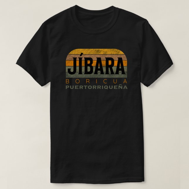 T-shirt Jibara Boricua Puertorriqueña (Design devant)