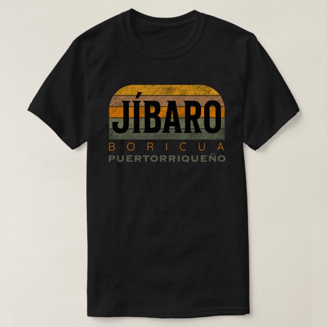 T-shirt Jibaro Boricua Puertorriqueño (Design devant)