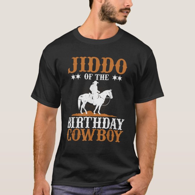 T-shirt Jiddo of the Birthday of Cowboy Grandpa Bday Boy P (Devant)