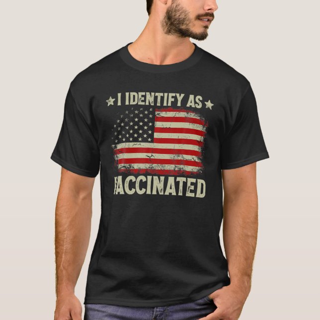 T-shirt J'Identifie Comme Drapeau Américain Patriotique Va (Devant)