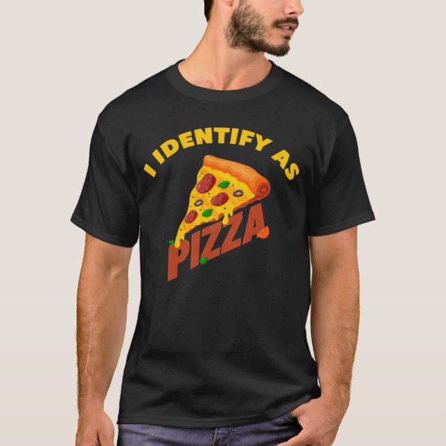 T-shirt J'Identifie Comme Pizza (Devant)