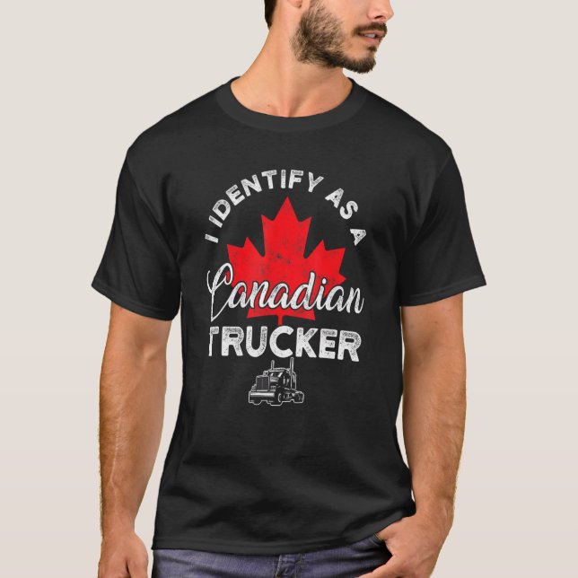 T-shirt J'Identifie Comme Un Convoi Canadien Pour La Liber (Devant)