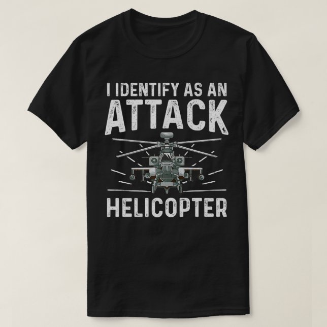 T-shirt J'Identifie Comme Une Attaque Hélicoptère Drôle Ge (Design devant)