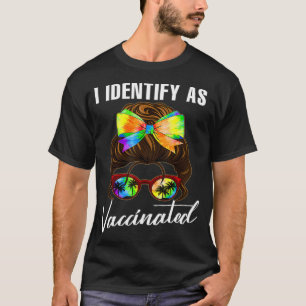 T-shirt J'Identifie Comme Vaccin Pro Vaccine Tie Dye Messy