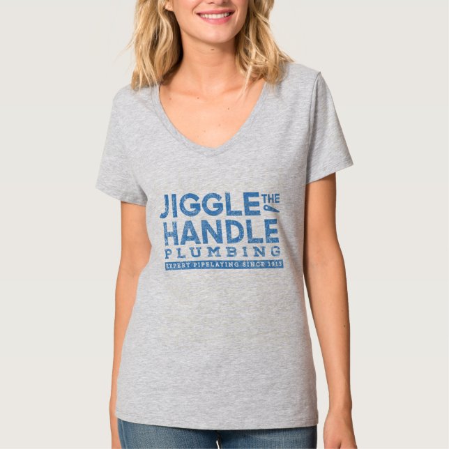 T-shirt Jiggle la poignée de plomberie (Devant)