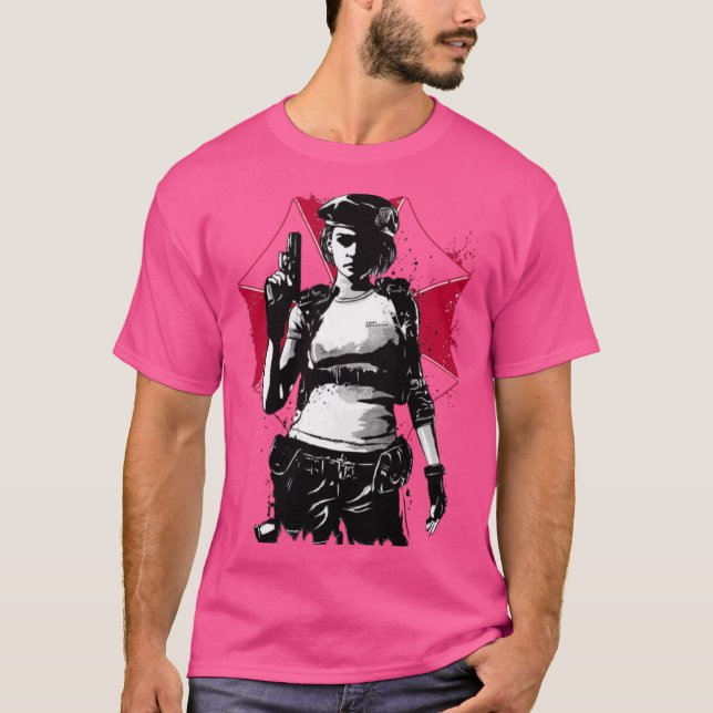 T-shirt Jill Valentine drôle (Devant)