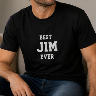 T-shirt Jim drôle personnalisé Meilleur Jim de tous les te