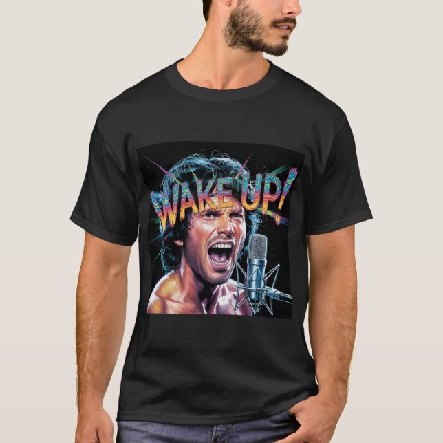 T-shirt Jim Morrison "Wake Up!" Tee Shirt (Devant)