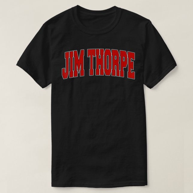 T-shirt JIM THORPE PA PENNSYLVANIA Style Varsity USA Vinta (Design devant)