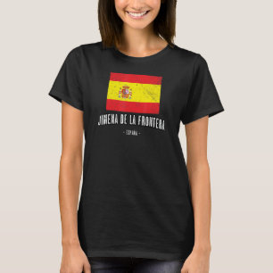 T-shirt Jimena De La Frontera Espagne Es Drapeau Ville Ban